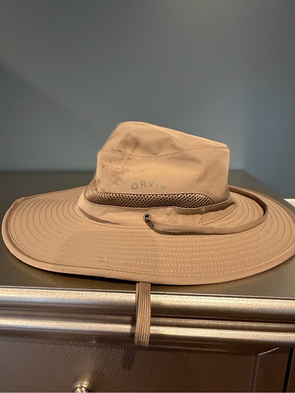 Columbia Men's Khaki Wide-Brim Sun Hat with Mesh Vent